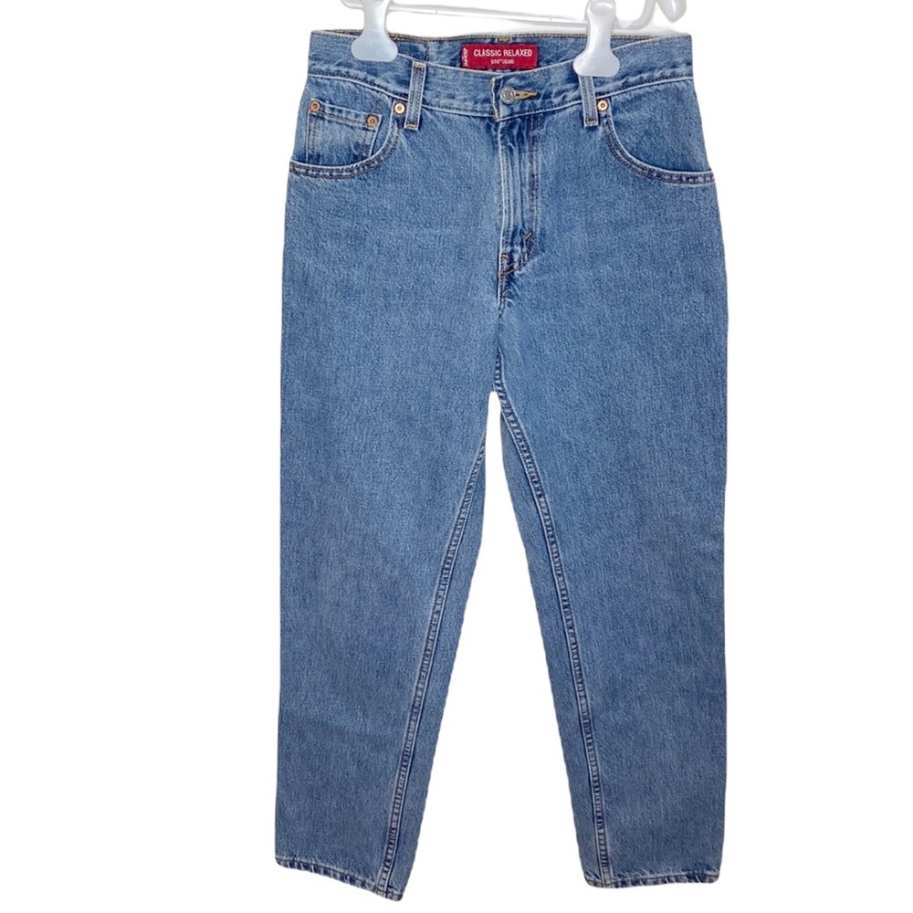 Levi’s 550 Classic relaxed 100% cotton rigid denim light wash jeans sz 6